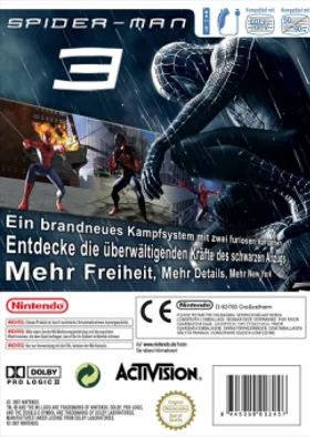 Spider-Man 3 box cover back